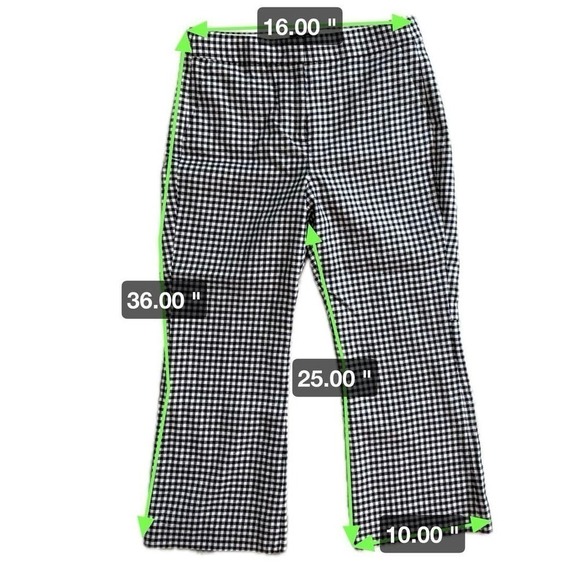 J. Crew Hayden Navy Blue/White Houndstooth crop pants, fully lined Size 10 - Picture 14 of 14